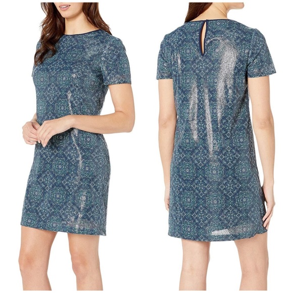 Michael Kors Majorelle Medallion Sequin Dress - Picture 1 of 9